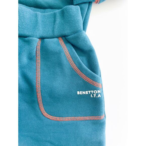 Boy's United Colors of Benetton Blue Sweat Set Size 4/5 - Picture 4 of 6